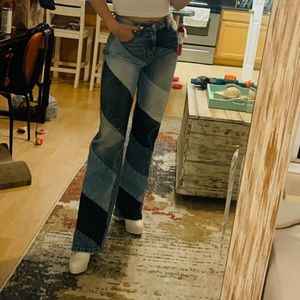 REVICE Denim Patched Jeans